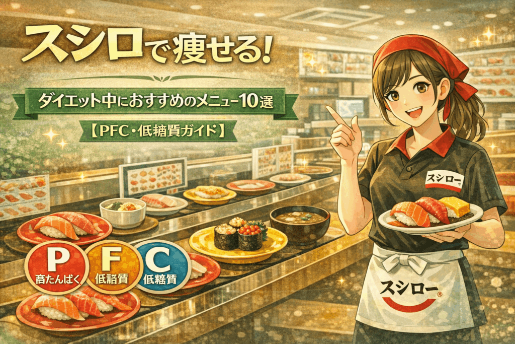 スシローで痩せる！ダイエット中におすすめのメニュー10選【PFC・低糖質ガイド】