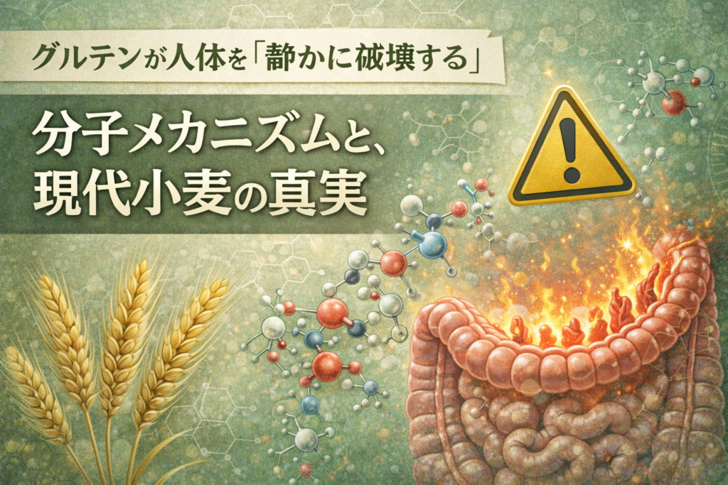 グルテンが人体を「静かに破壊する」分子メカニズムと、現代小麦の真実