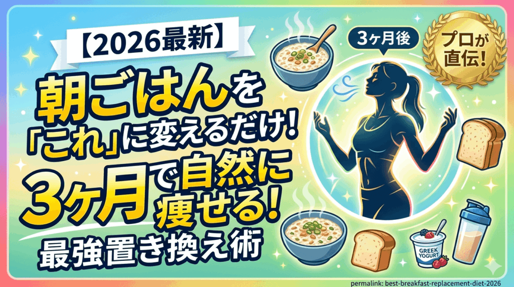 【2026年最新】朝ごはんを「これ」に変えるだけ！3ヶ月で自然に痩せる最強置き換え術