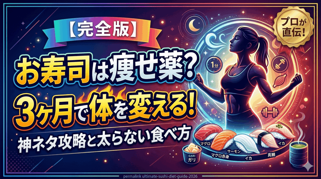 【完全版】お寿司は痩せ薬？3ヶ月で体を変える「神ネタ」攻略と太らない食べ方の全技術