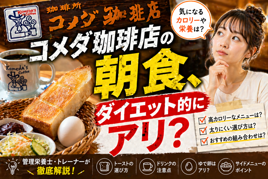 【完全保存版】コメダ珈琲のモーニングはダイエットに最適？太らない正解オーダーと「ドリンクの罠」