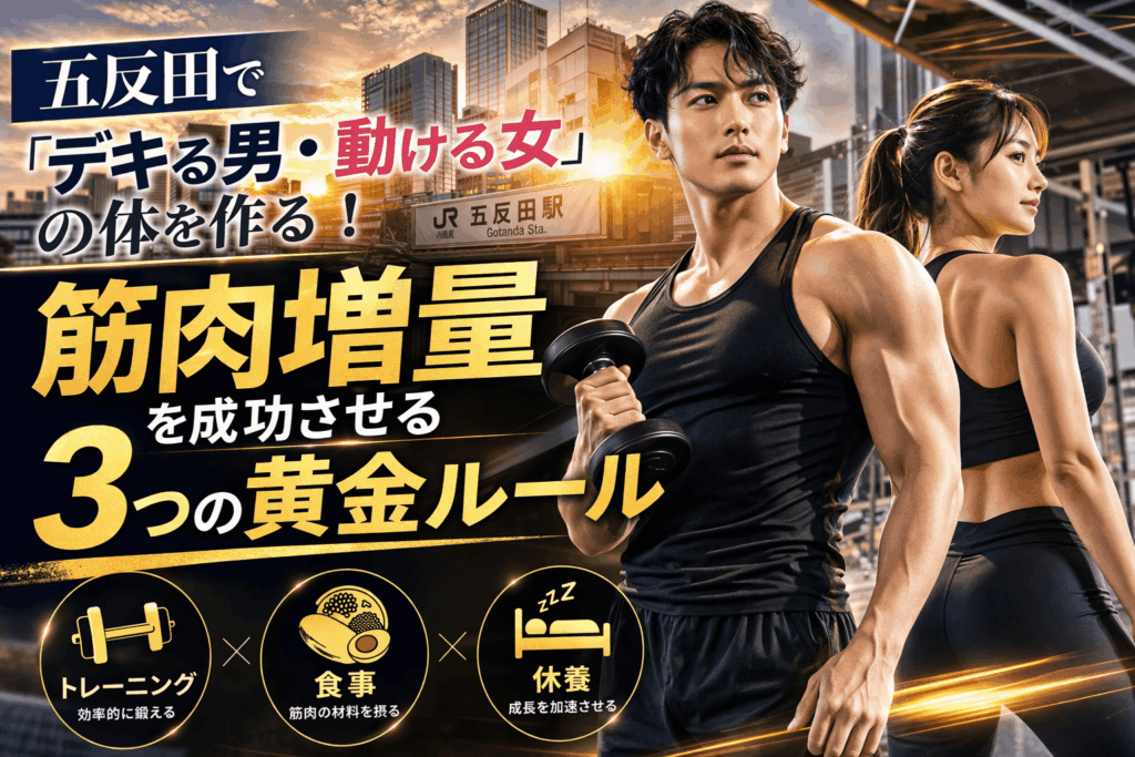 【2026最新】五反田で「デキる男・動ける女」の体を作る！筋肉増量を成功させる3つの黄金ルール