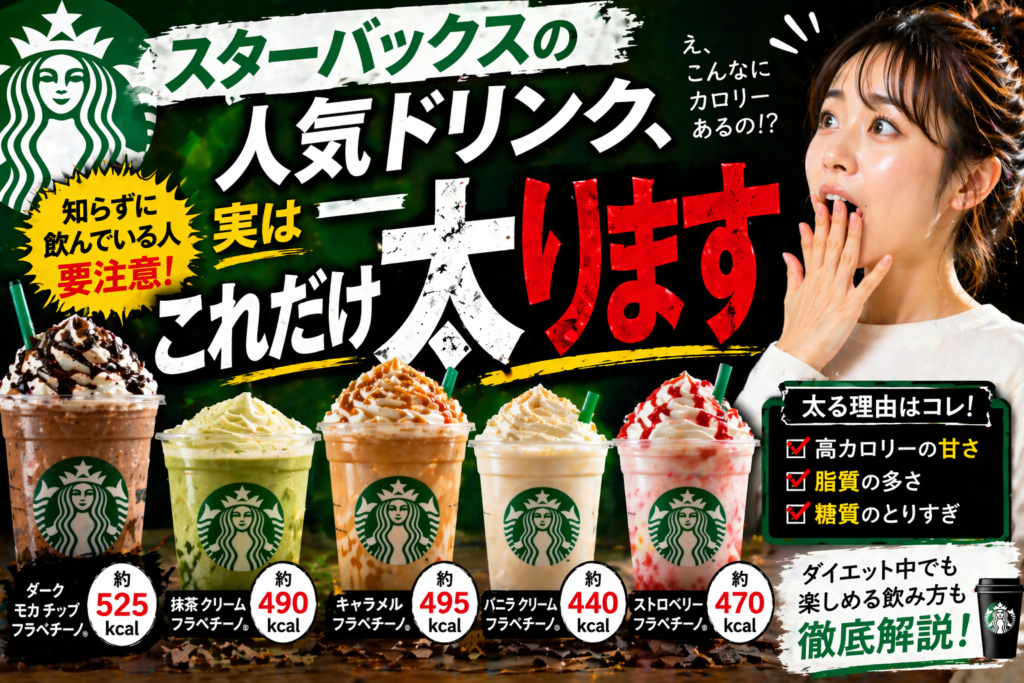 【警告】スタバの人気ドリンク、実はこれだけ太ります…プロが教える「避けるべきメニュー」と賢い頼み方