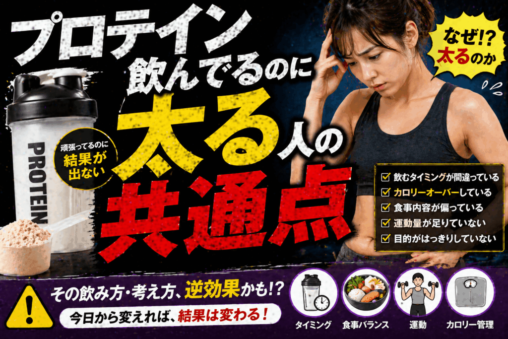 【罠に注意】プロテインを飲んでるのに「逆に太る人」の3つの共通点と正しい飲み方