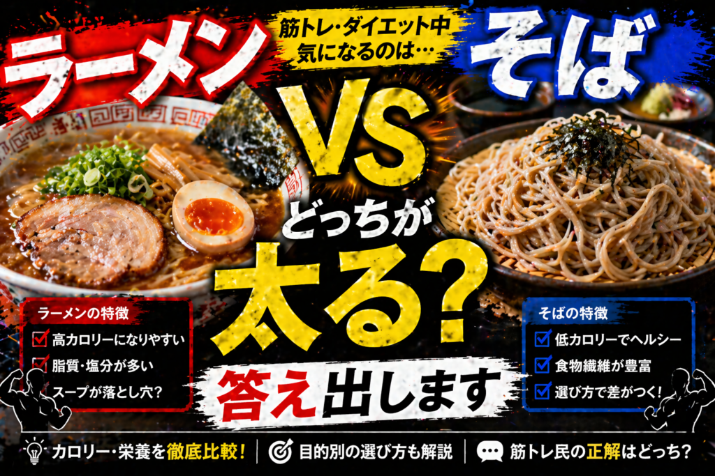 【究極の麺対決】ラーメンVSそば、どっちが太る？プロが教える残酷な真実と「太らない食べ方」
