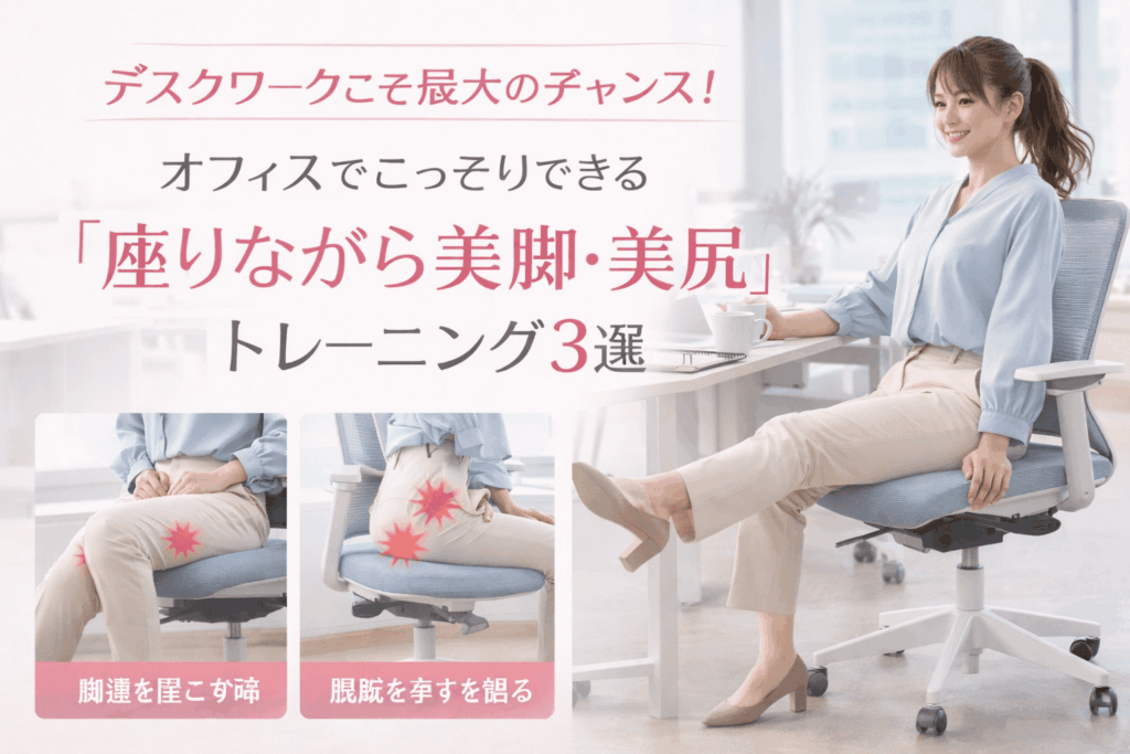 デスクワークこそ最大のチャンス！オフィスでこっそりできる「座りながら美脚・美尻」トレーニング3選