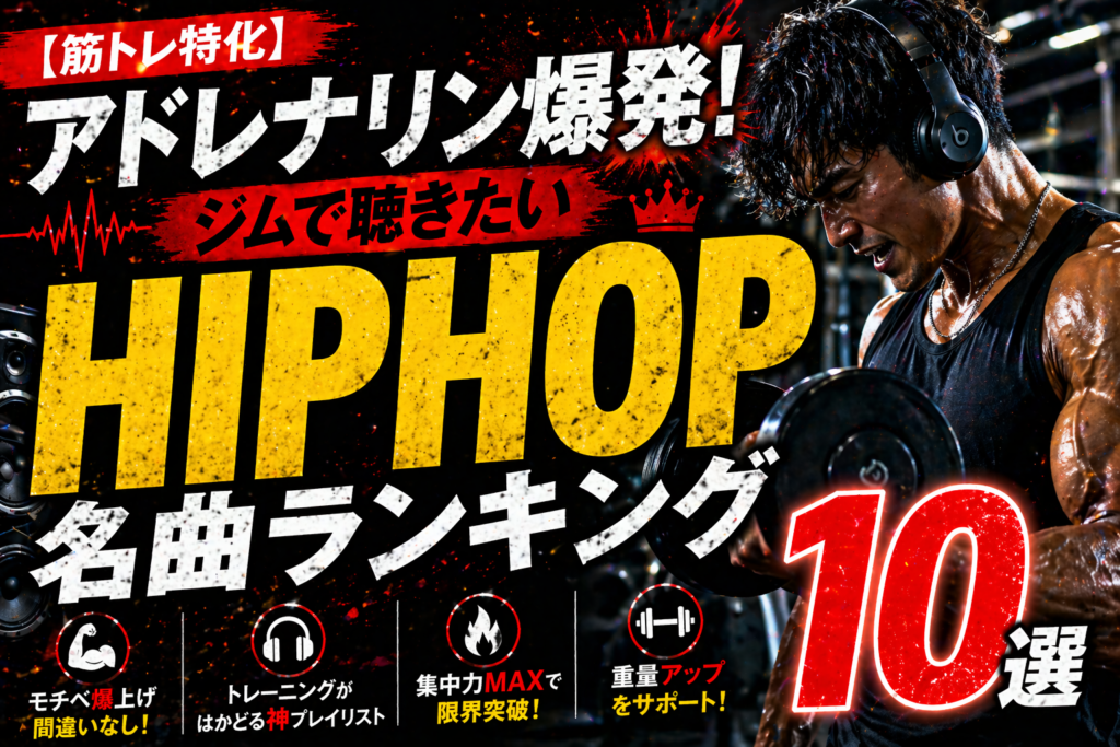 【筋トレ特化】アドレナリン爆発！ジムで聴きたいHIPHOP名曲ランキング10選