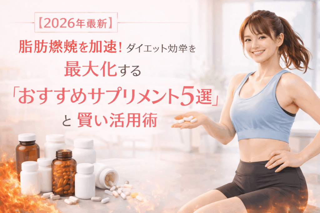 【2026年最新】脂肪燃焼を加速！ダイエット効率を最大化する「おすすめサプリメント5選」と賢い活用術
