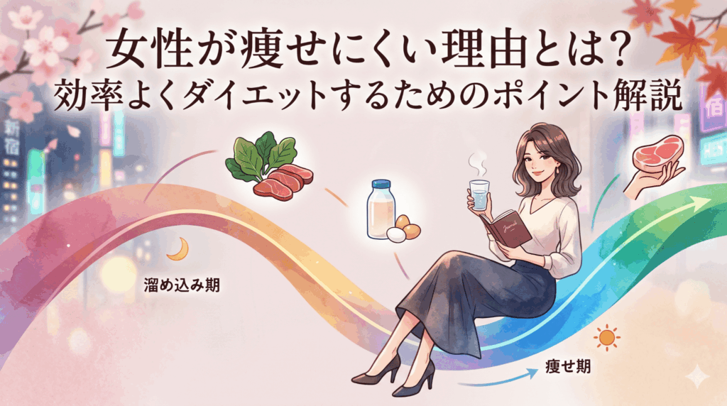 【女性特有の悩み】なぜ女性は痩せにくいのか？効率よく脂肪を落とすダイエットの正解