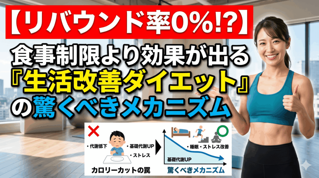 【リバウンド率0%!?】食事制限より効果が出る『生活改善ダイエット』の驚くべきメカニズム