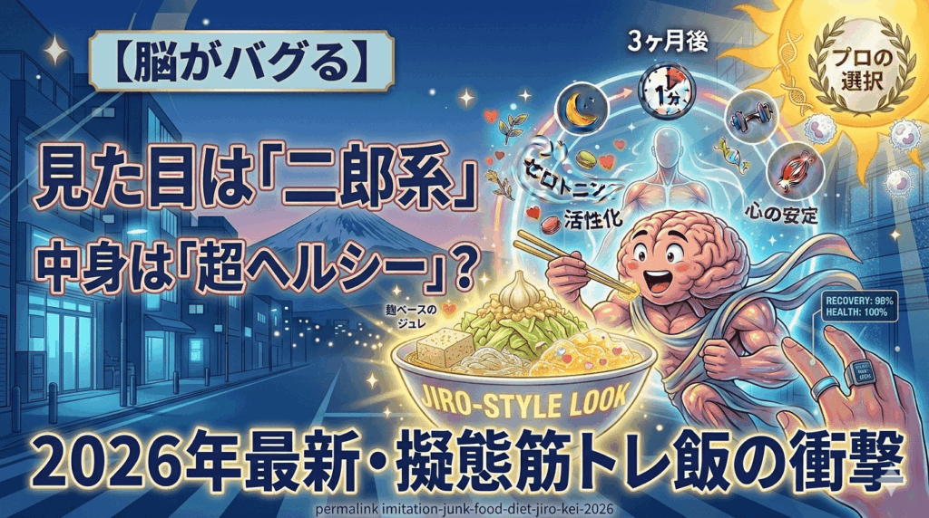 【2026最新】脳がバグる？見た目は「二郎系」中身は「超ヘルシー」！擬態筋トレ飯の衝撃