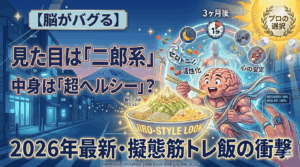 【2026最新】脳がバグる？見た目は「二郎系」中身は「超ヘルシー」！擬態筋トレ飯の衝撃