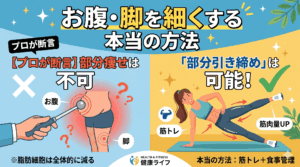 【プロが断言】部分痩せは「不可能」だが「部分引き締め」は可能！お腹・脚を細くする本当の方法