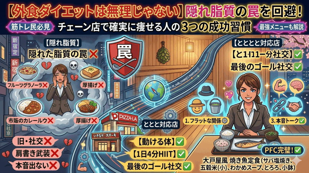 【外食ダイエットは無理じゃない】チェーン店で確実に痩せる人の「3つの成功習慣」