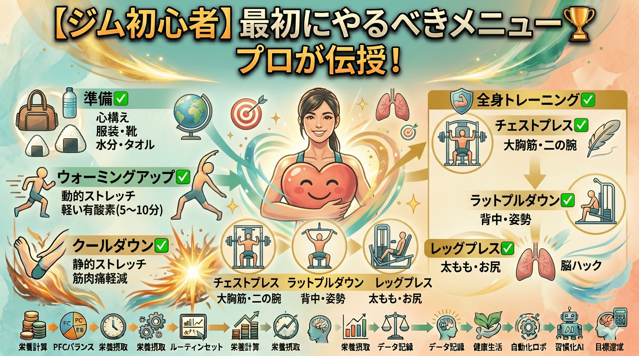 完全ガイド】ジム初心者が最初にやるべきメニューはコレ！おすすめ
