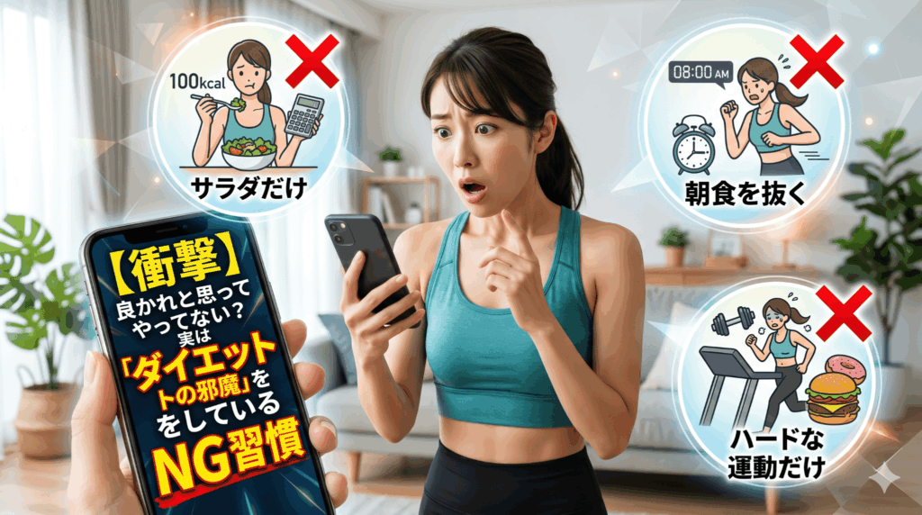 【衝撃】良かれと思ってやってない？実は「ダイエットの邪魔」をしている3つのNG習慣
