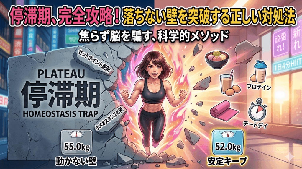 【完全攻略】停滞期はなぜ起こる？体重が落ちない絶望期を最速で抜け出す正しい対処法