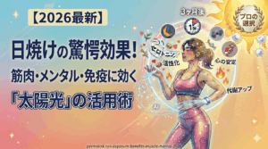 【2026最新】日焼けの驚愕効果！筋肉・メンタル・免疫に効く「太陽光」の活用術