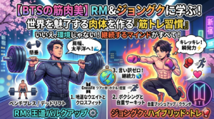 【BTSの筋肉美】RM＆ジョングクに学ぶ！世界を魅了する肉体を作る「筋トレ習慣」