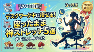 【座ったまま激痩せ？】デスクワーク中にこっそり代謝を上げる「神ストレッチ」5選