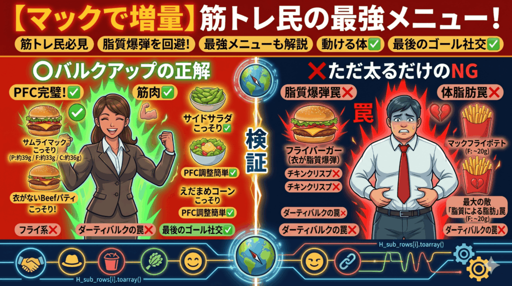 【筋トレ民必見】マクドナルドで増量（バルクアップ）はあり？最強メニューと食べ方ガイド