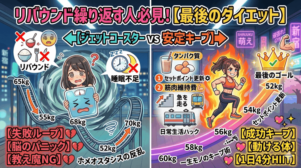 リバウンドを繰り返す人必見！体脂肪を落として一生キープする「最後のダイエット」