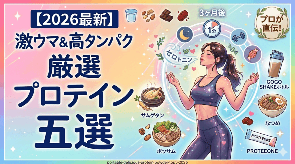 【2026最新】プロが選ぶ！持ち運び＆味で選ぶ「プロテインパウダー」厳選5選