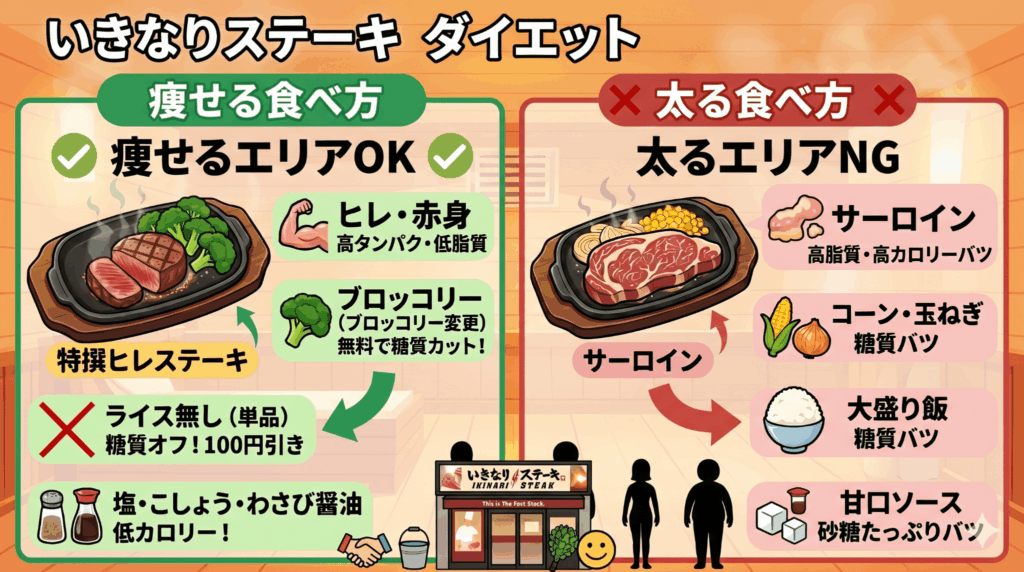 【最強ダイエット飯】いきなりステーキで痩せる！太らない注文術と最強メニューを徹底解説