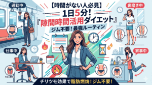 【時間がない人必見】ジム不要！1日5分で作る『隙間時間活用ダイエット』最強ルーティン