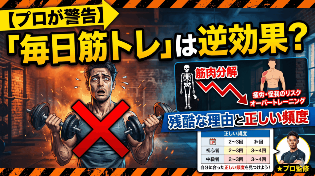 【プロが警告】「毎日筋トレ」は逆効果？筋肉が落ちる残酷な理由と正しい頻度