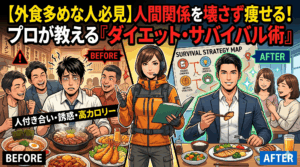 【外食多めな人必見】人間関係を壊さず痩せる！プロが教える「ダイエット・サバイバル術」