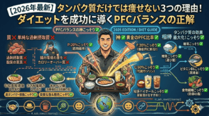 【2026年最新】タンパク質だけでは痩せない3つの理由！ダイエットを成功に導くPFCバランスの正解