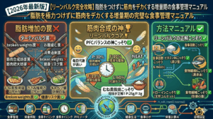 【リーンバルク完全攻略】脂肪をつけずに筋肉をデカくする増量期の食事管理マニュアル