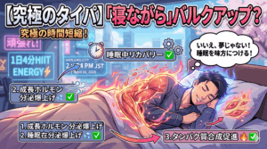 【究極のタイパ】「寝ながら」バルクアップ？睡眠中の筋肥大を最大化する夜のルーティン