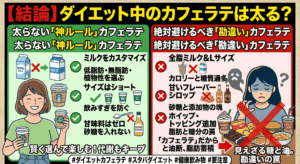 【結論】ダイエット中のカフェラテは太る？スタバやコンビニで守るべき「3つの神ルール」