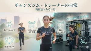 ダイエット中の休日の過ごし方。CHANCE GYM 新宿店トレーナーの1日ルーティンを紹介