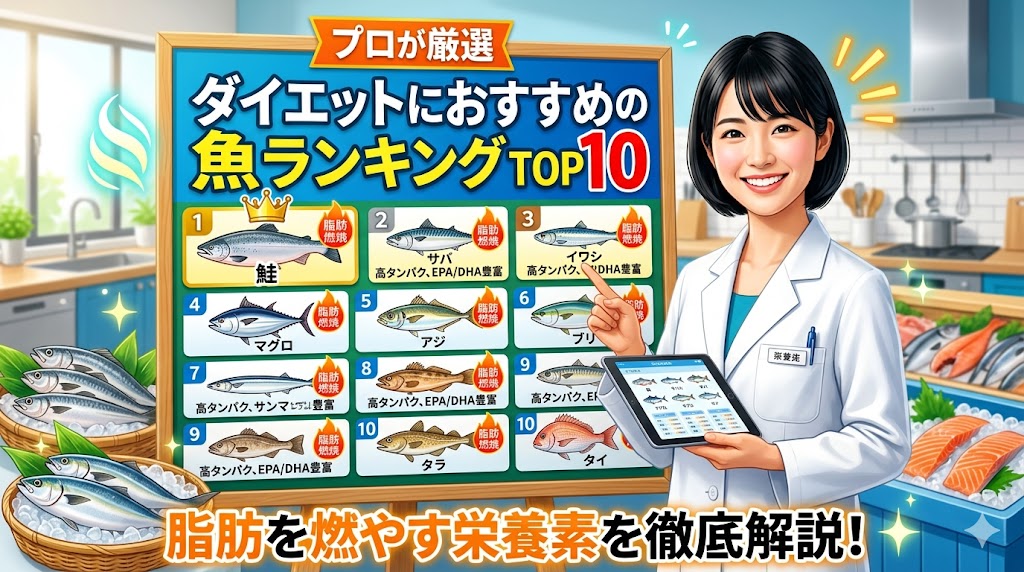 【プロが厳選】ダイエットにおすすめの魚ランキングTOP10！脂肪を燃やす栄養素を徹底解説