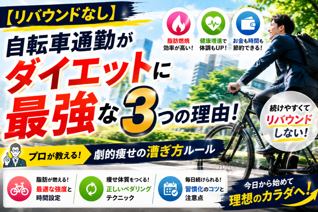 自転車通勤がダイエットに最強な3つの理由！プロが教える劇的痩せの漕ぎ方ルール