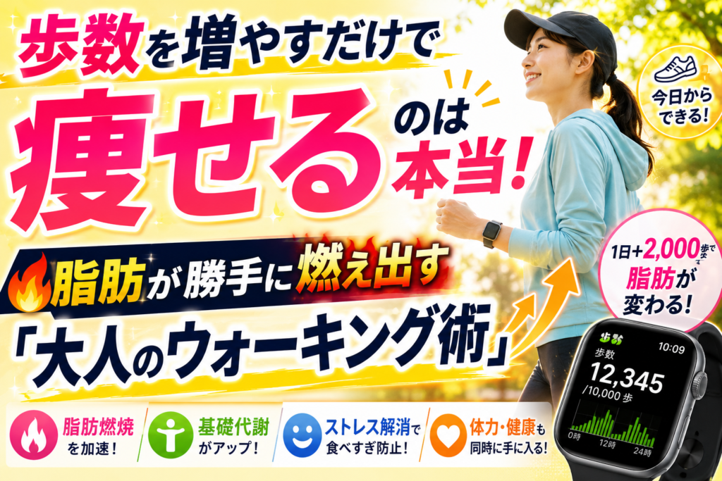 歩数を増やすだけで痩せるのは本当！脂肪が勝手に燃え出す「大人のウォーキング術」