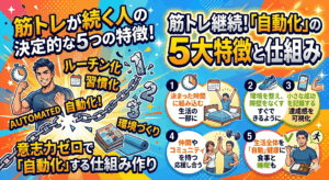 筋トレが続く人の決定的な5つの特徴！意志力ゼロで「自動化」する仕組み作り