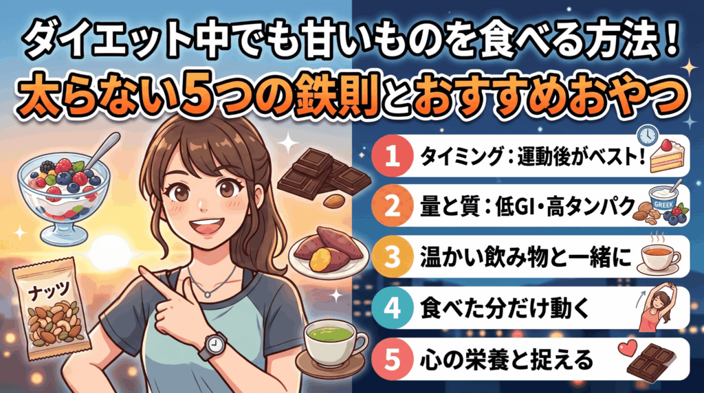ダイエット中でも甘いものを食べる方法！太らない5つの鉄則とおすすめおやつ