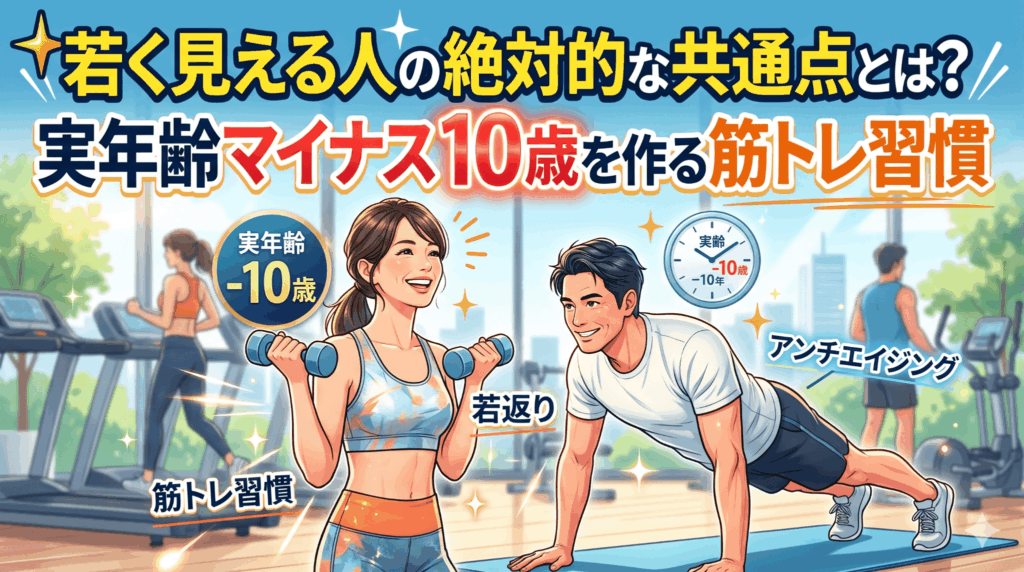 若く見える人の絶対的な共通点とは？実年齢マイナス10歳を作る筋トレ習慣