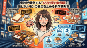食欲が爆発する「4つの魔の時間帯」！脳とホルモンの暴走を止める科学的対策