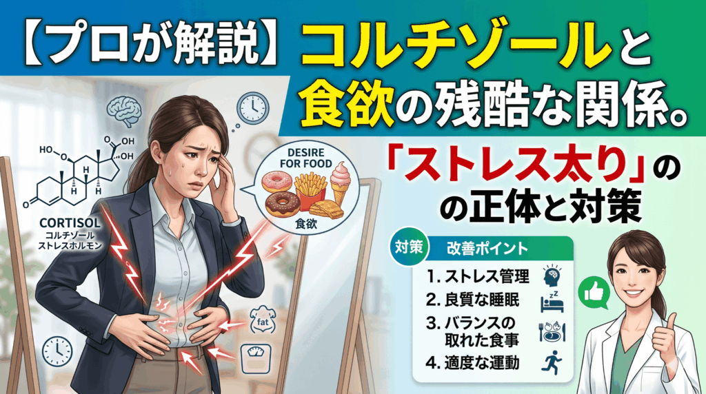 【プロが解説】コルチゾールと食欲の残酷な関係。「ストレス太り」の正体と対策