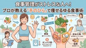 食事管理がストレスな人へ！プロが教える「手のひら」で痩せるゆる食事術