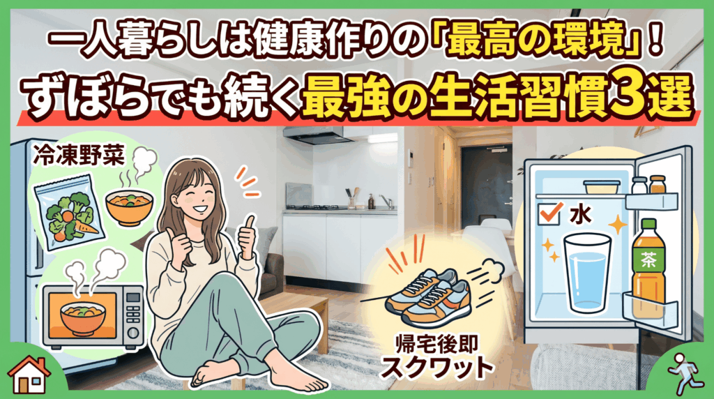 一人暮らしは健康作りの「最高の環境」！ずぼらでも続く最強の生活習慣3選