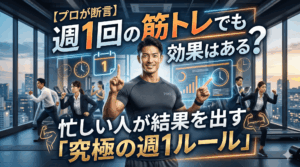 【プロが断言】週1回の筋トレでも効果はある？忙しい人が結果を出す「究極の週1ルール」