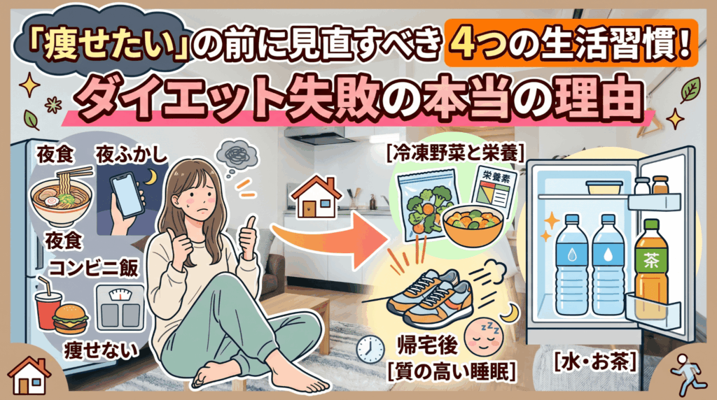 「痩せたい」の前に見直すべき4つの生活習慣！ダイエット失敗の本当の理由