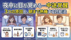 夜中に目が覚める「中途覚醒」の3つの原因と朝まで熟睡する対処法