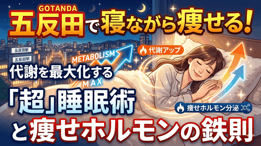 五反田で寝ながら痩せる！代謝を最大化する「超」睡眠術と痩せホルモンの鉄則